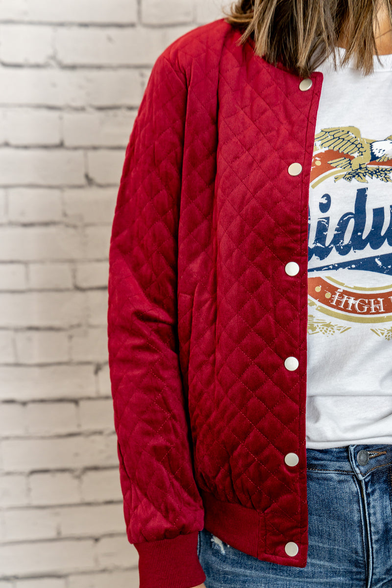 Quilted Bomber Jacket