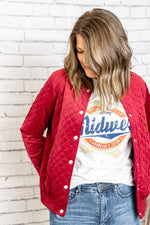 Quilted Bomber Jacket