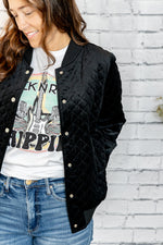 Quilted Bomber Jacket