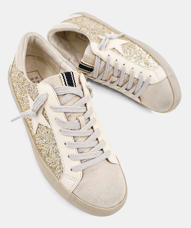 Gold Glitter Paula Sneakers